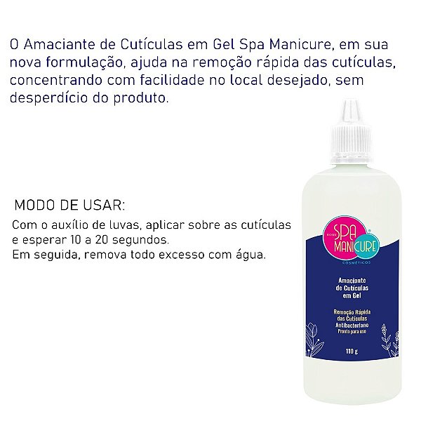 Amaciante de Cutículas em Gel Spa Manicure 110g