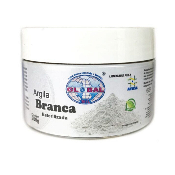 Argila Branca 200g Pote Global