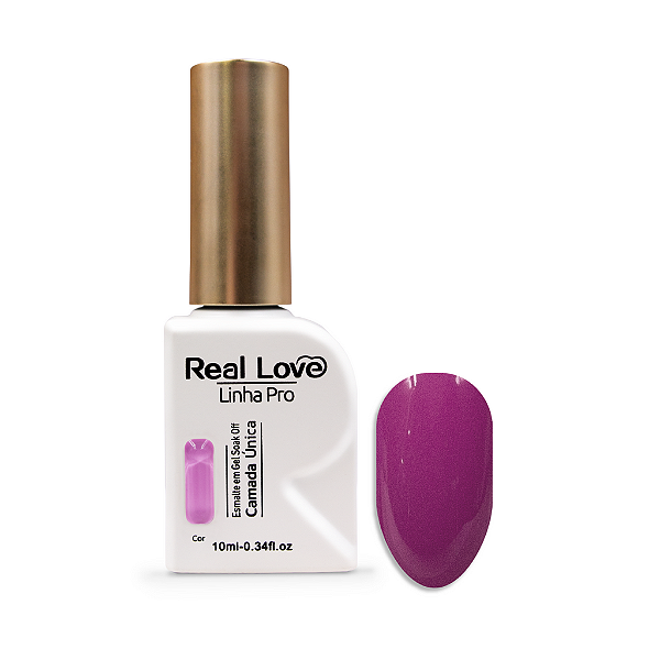 Esmalte em Gel Camada Única Linha Pro 10ml - Real Love 28 roxo