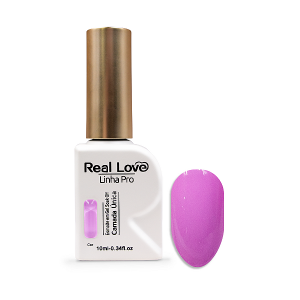 Esmalte em Gel Camada Única Linha Pro 10ml - Real Love 27 roxo