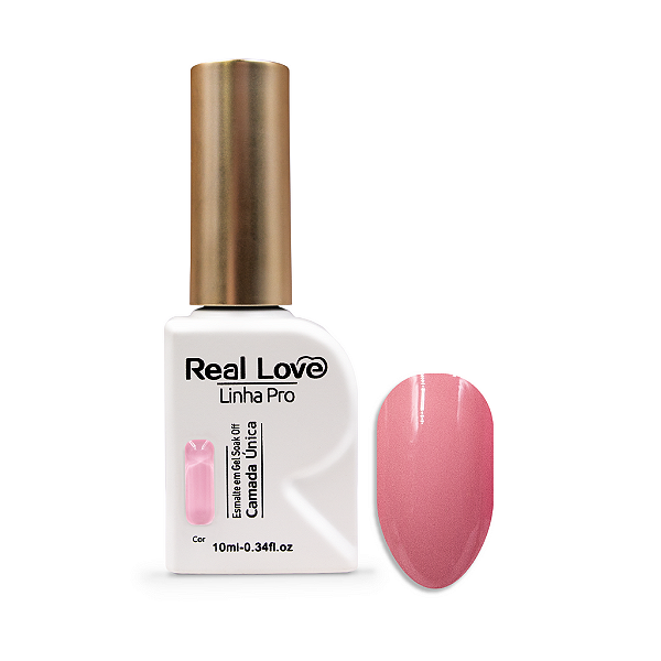 Esmalte em Gel Camada Única Linha Pro 10ml - Real Love 16 rosa