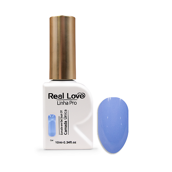 Esmalte em Gel Camada Única Linha Pro 10ml - Real Love 48 azul