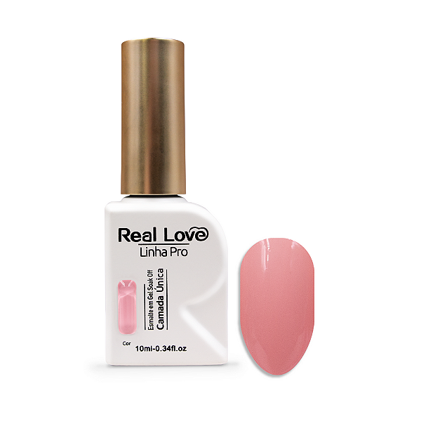 Esmalte em Gel Camada Única Linha Pro 10ml - Real Love 08 rosa