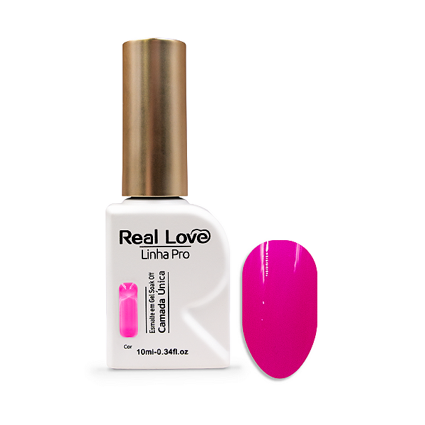 Esmalte em Gel Camada Única Linha Pro 10ml - Real Love 024 rosa