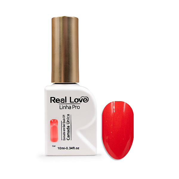 Esmalte em Gel Camada Única Linha Pro 10ml - Real Love 32 Vermelho