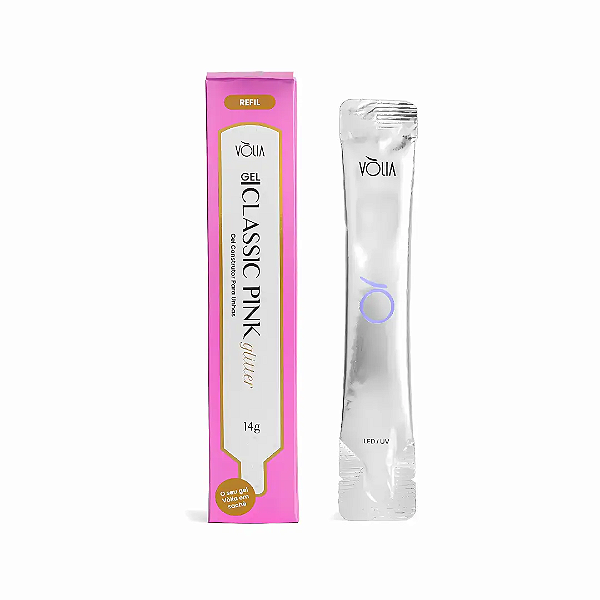 SACHE GEL CLASSIC GLITTER PINK VOLIA  14g