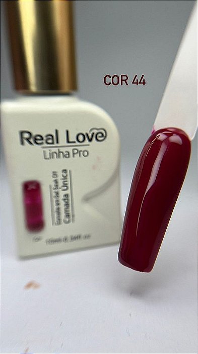 Esmalte em Gel Camada Única Linha Pro 10ml - Real Love 044 vermelho