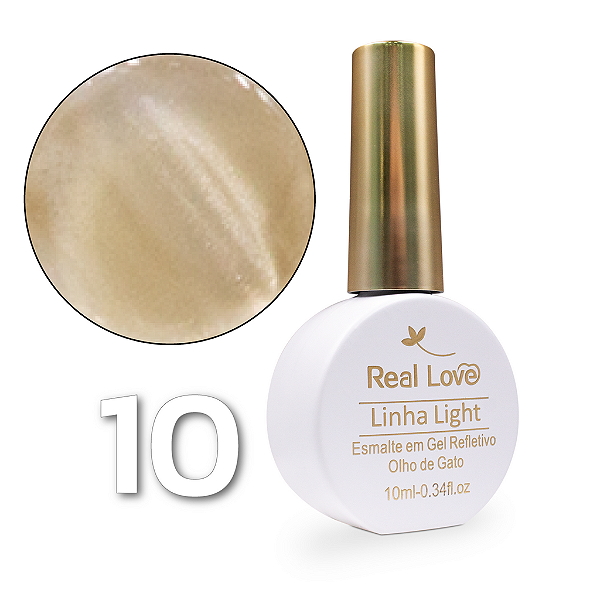 Esmalte em Gel Olho de Gato Real Love 10ml Linha Light 10