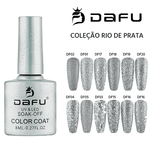 Esmalte em Gel Dafu Prata sortidos   Color Coat