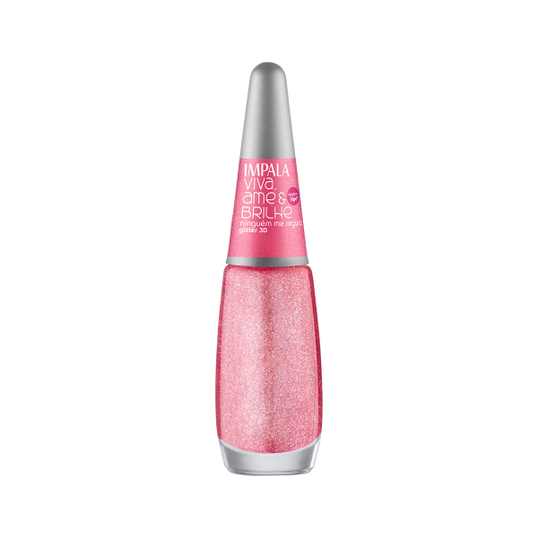 ESMALTE IMPALA VIVA AME E BRILHE GLITER 3D NINGUEM ME SEGURA
