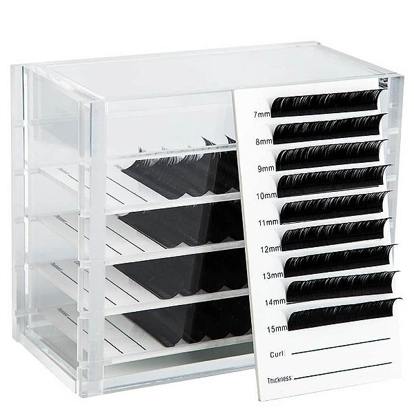 Organizador de Cilios Porta Lash Box em Acrilico 5 Placas