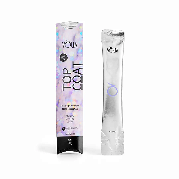 Top Coat Volia Sache Holoshine 9g Refil Alto Brilho Selante