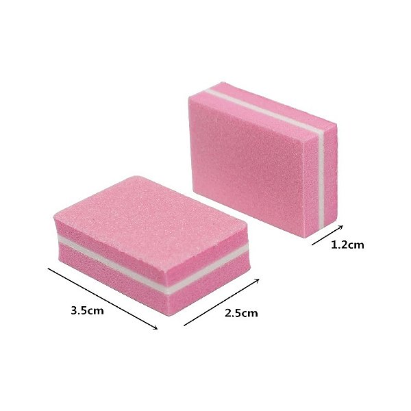 Kit 40 Mini Lixa Buffer Quadrada Polir Alongamento