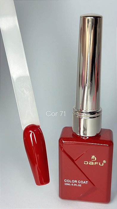 Esmalte em gel dafu Color Coat 10ml 071 vermelho