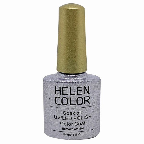 Esmalte Em Gel Helen color vinho 133 lilas com glitter prata