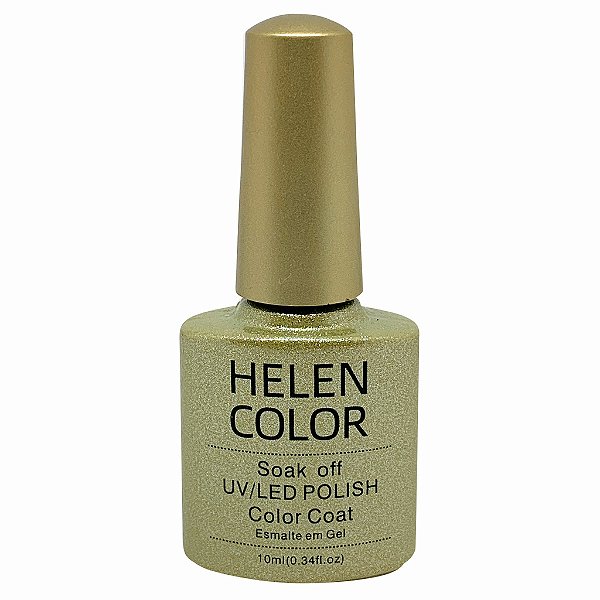Esmalte Em Gel Helen color dourado com glitter 001