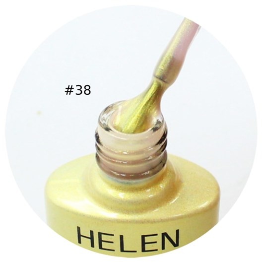 Esmalte Em Gel Helen color 38 dourado com glitter