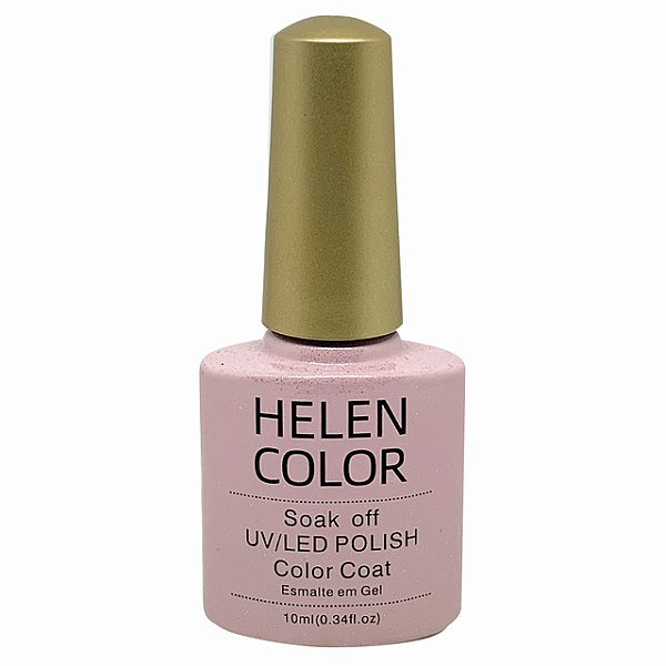 Esmalte Em Gel Helen color 27 rosa com glitter