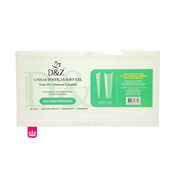 soft gel tips bailarina flat head D&z alongamento de unha