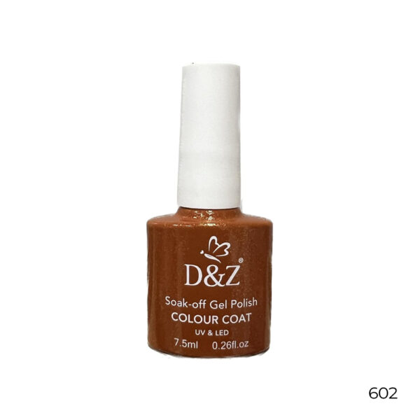 esmalte em gel D&Z 602 laranja com glitter
