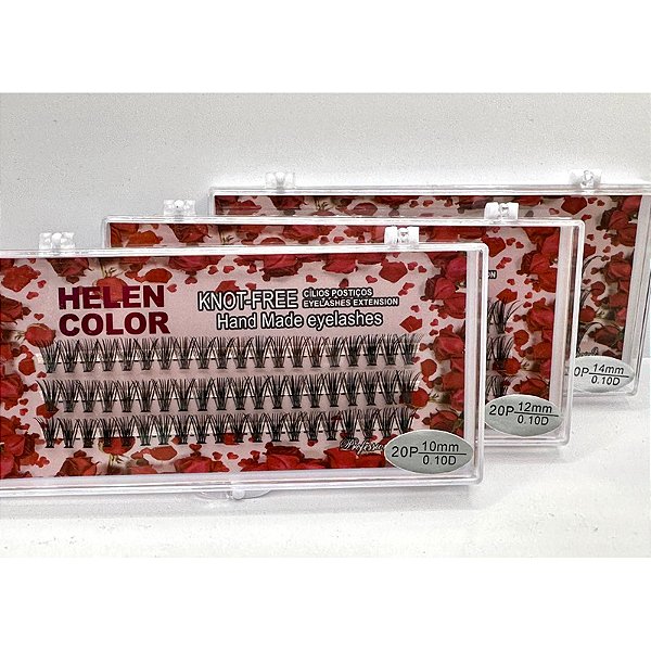Tufinho Cilios Postiços Helen Color 10mm 0.10d