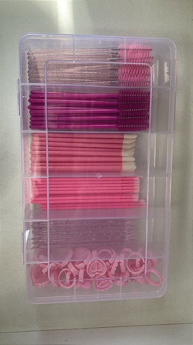 KIT LASH PORTÁTIL - CAIXA ORGANIZADORA DE FERRAMENTAS PARA CÍLIOS