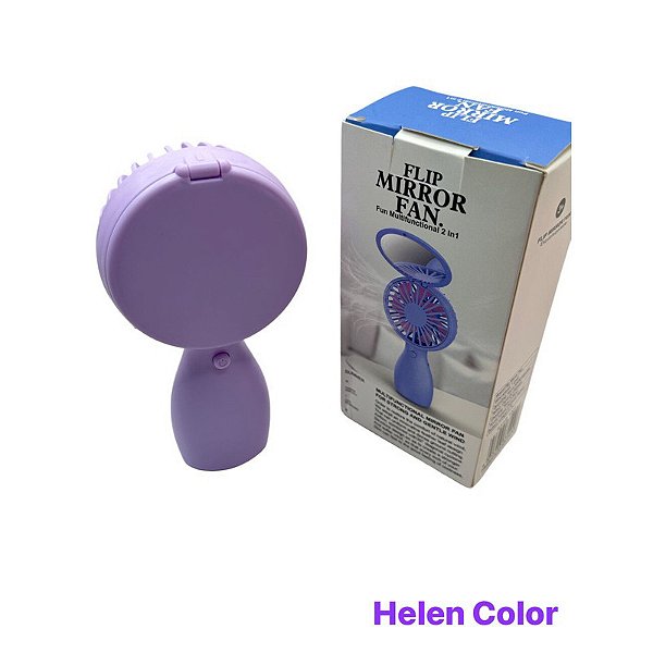Ventilador para Cilios e Maquiagem com Espelho