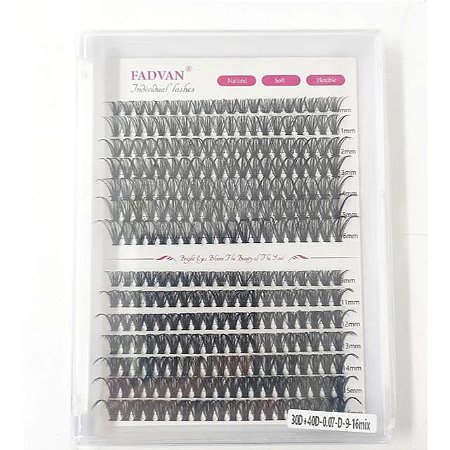 Tufinho Cilios Postiços Fadvan RR-(10P+20P) 0.07D 9-14 Mix