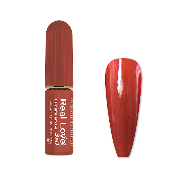 Esmalte em Gel 3 em 1-Base/Esmalte/Top Coat - Real Love 46