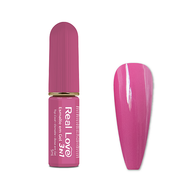 Esmalte em Gel 3 em 1-Base/Esmalte/Top Coat - Real Love 36