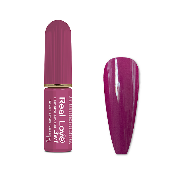 Esmalte em Gel 3 em 1-Base/Esmalte/Top Coat - Real Love 35