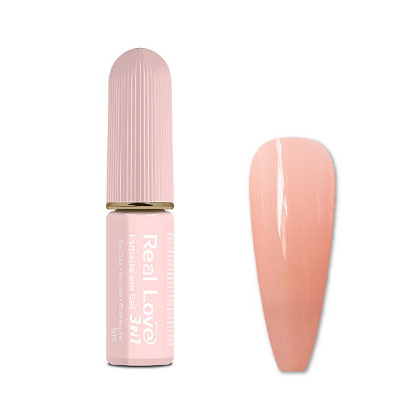 Esmalte em Gel 3 em 1-Base/Esmalte/Top Coat - Real Love 06