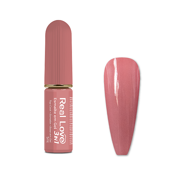 Esmalte em Gel 3 em 1-Base/Esmalte/Top Coat - Real Love 17