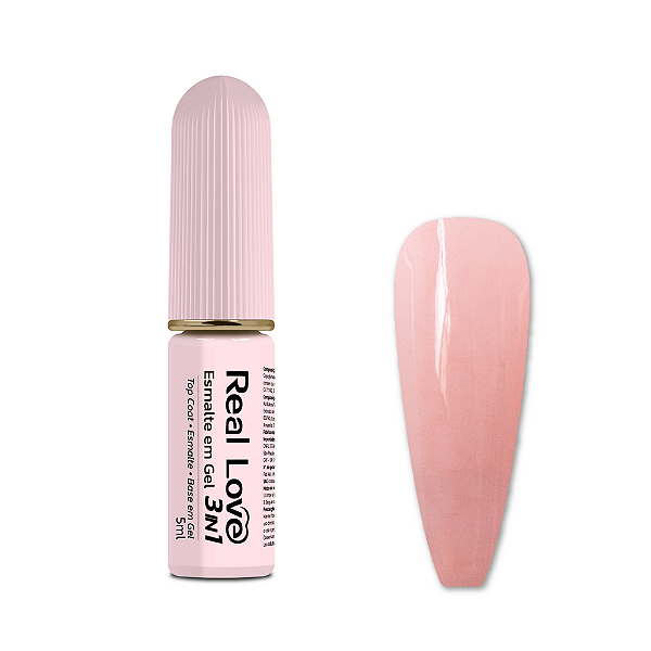 Esmalte em Gel 3 em 1-Base/Esmalte/Top Coat - Real Love 04