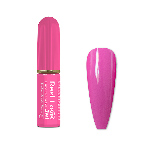 Esmalte em Gel 3 em 1-Base/Esmalte/Top Coat - Real Love 32