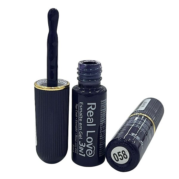 Esmalte em Gel 3 em 1-Base/Esmalte/Top Coat - Real Love 58