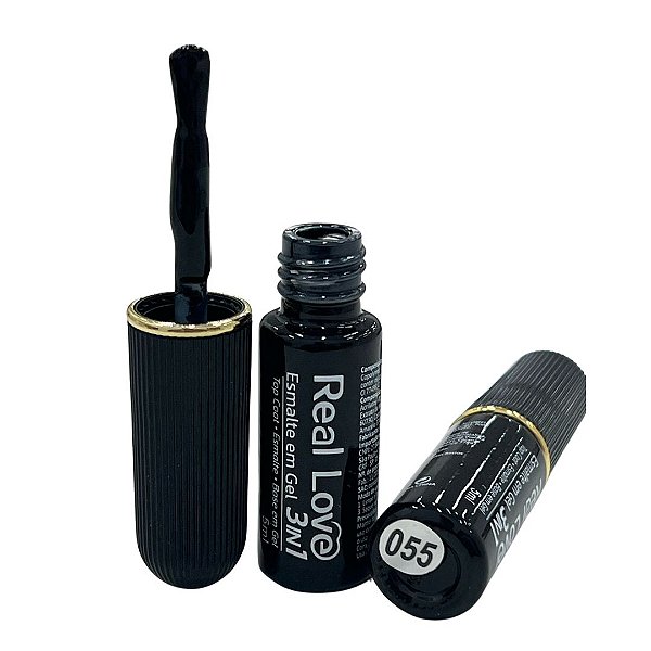 Esmalte em Gel 3 em 1-Base/Esmalte/Top Coat - Real Love 55