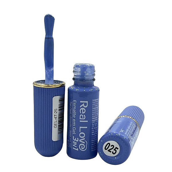 Esmalte em Gel 3 em 1-Base/Esmalte/Top Coat - Real Love 25