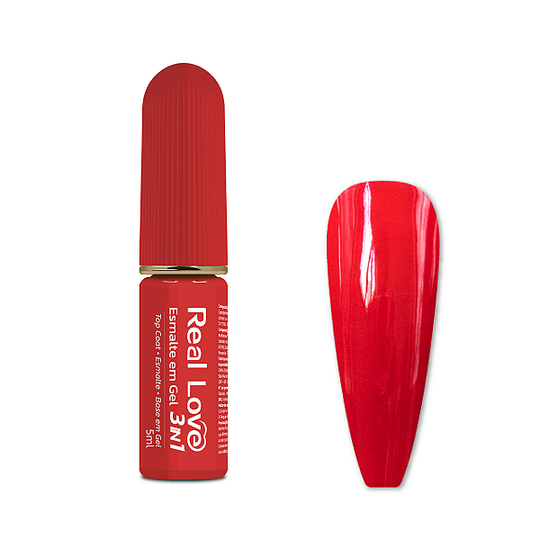 Esmalte em Gel 3 em 1-Base/Esmalte/Top Coat - Real Love 49