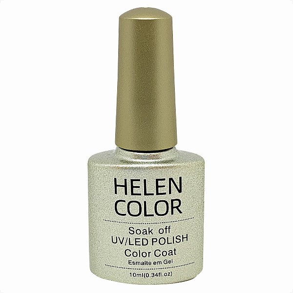 Esmalte Em Gel Helen color 30 dourado com glitter