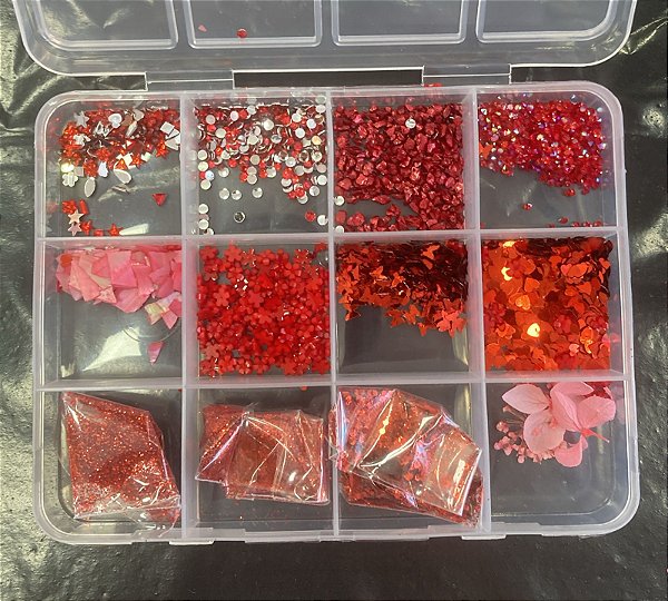 Decoração Dafu Emcapsulada Vermelho Sortido Potinho