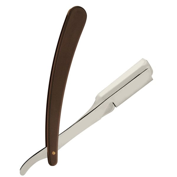 NAVALHETE INOX CABO MARROM NAVALHA SANTA CLARA