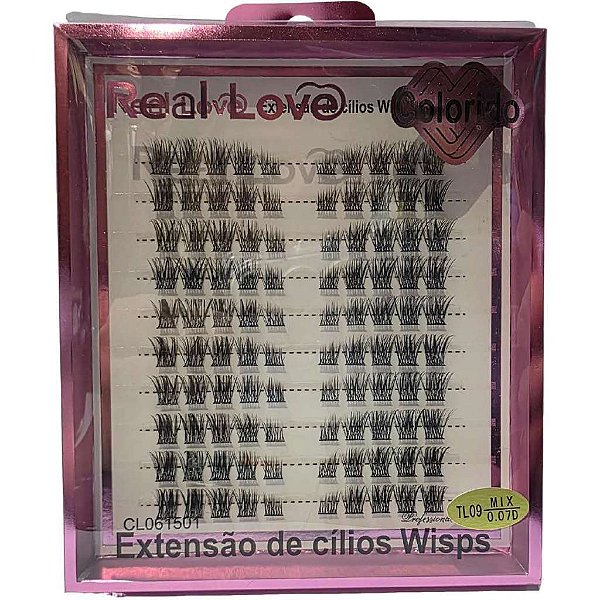 Cílios Tufinho Real Love Mix Fio Curvados Macios e Naturais