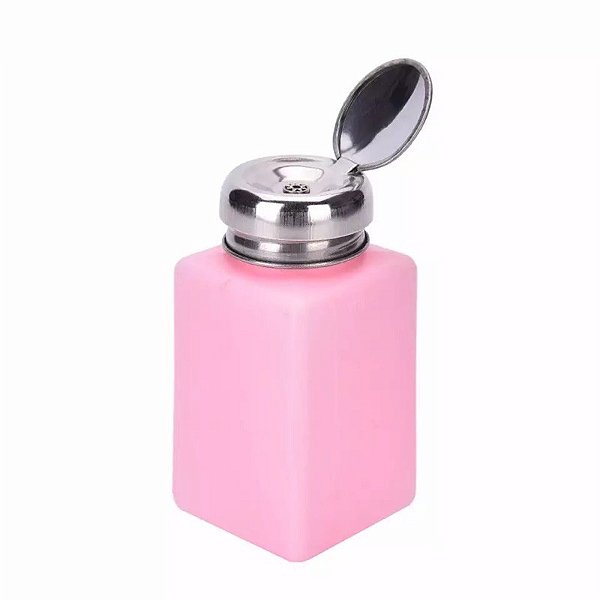 DOSADOR PARA ACETONA ROSA TAMPA DE METAL 200ML