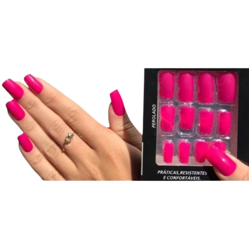 Unha Postiça Autocolante Bycx Colorida 24 Unhas Sortida