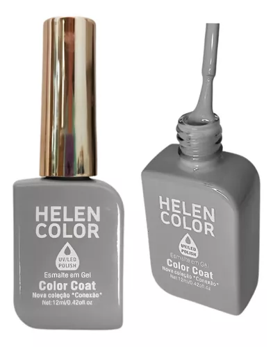 esmalte em gel helen color coleção conexão 12ml 233 cinza
