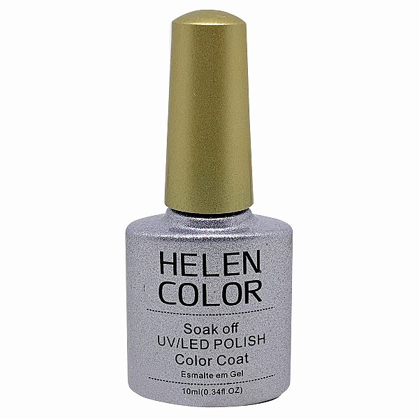 Esmalte Em Gel Helen Color glitter Prata #10