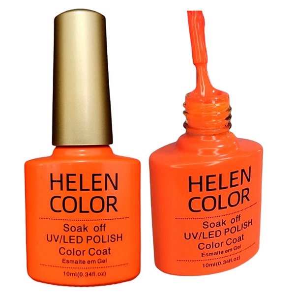 Esmalte Em Gel Helen Color 10 ml 162  laranja neon