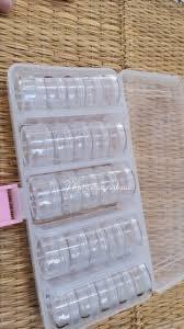 caixa com potinhos para organizaçao de unhas