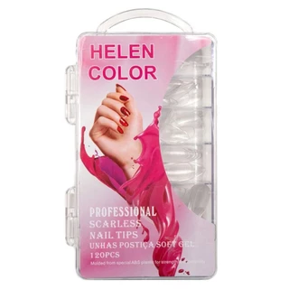 unhas postiças soft gel almond helen color
